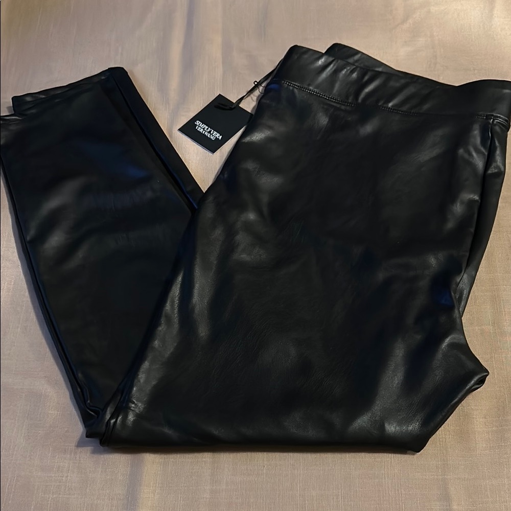 NWT Women's Black Faux Leather Pants
